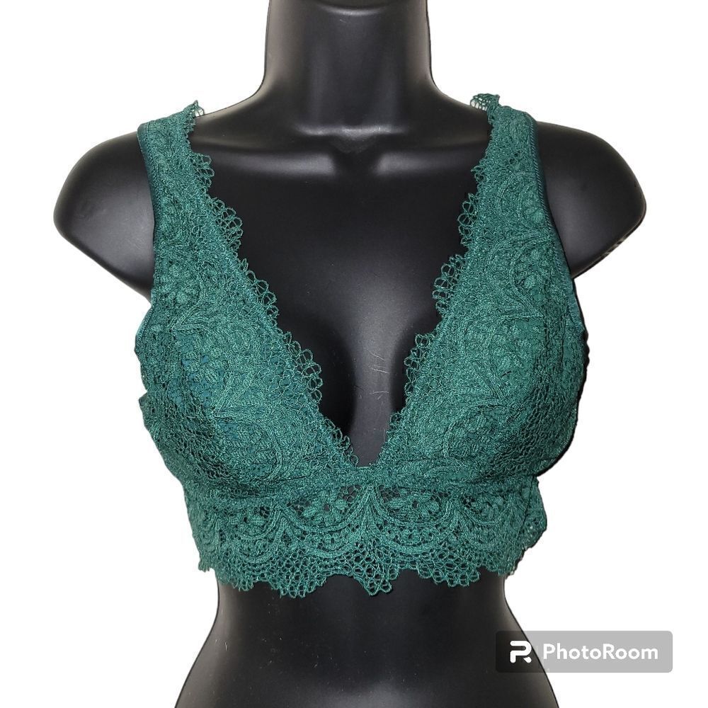 Victoria's Secret bralette. Size medium. Dark Green